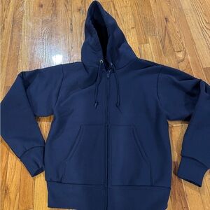 Camber 231 Cross-Knit 12-oz. Heavyweight  Zip Hoodie Sweatshirt Blue Medium